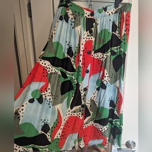 Anthropologie colorful skirt size large
